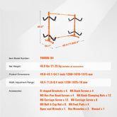 Freestanding Kayak Storage Rack, Kayak Stand for 4 Kayak Canoe Paddleboard, Heavy-duty Steel Kayak Hanger Holder with Padded Arms and Adjustable Width, 220LBS Max Load, for Indoor Outdoor Garage